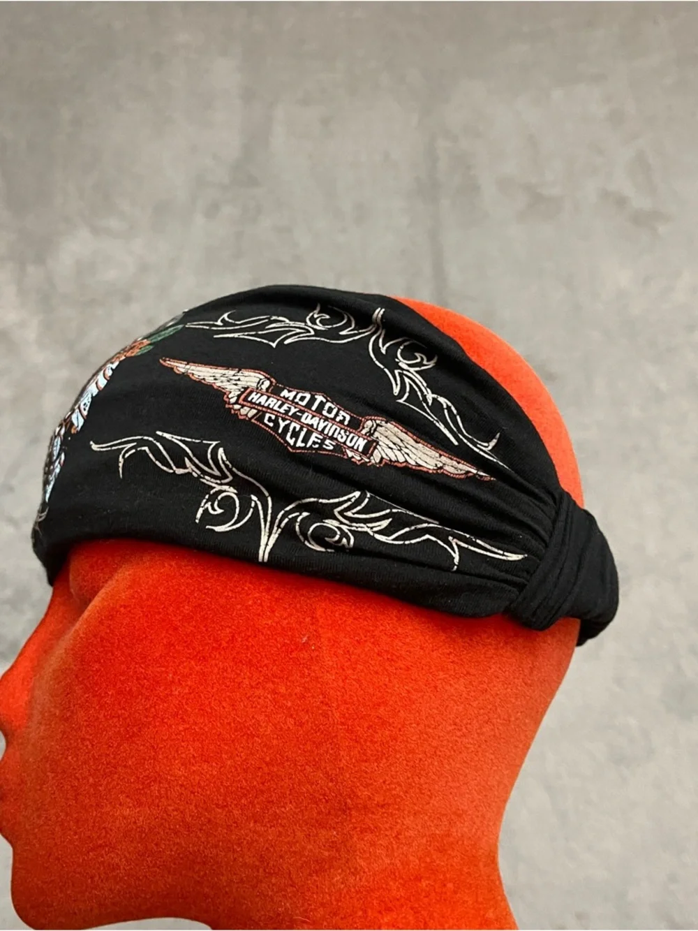 Harley-Davidson Black Studded Rhinestone Logo Headband Ladies